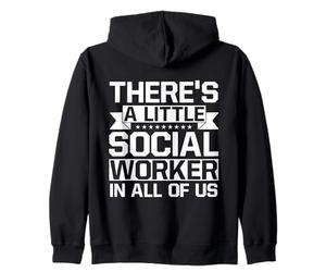 Trabajador Social Cita Little Social Worker All of Us Sudadera con Capucha