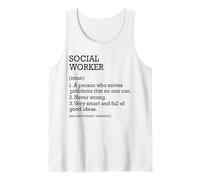 Trabajador social Definición de trabajo Trabajador social personalizado Camiseta sin Mangas