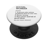 Trabajador social Definición de trabajo Trabajador social personalizado PopSockets PopGrip Adhesivo