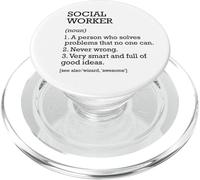 Trabajador social Definición de trabajo Trabajador social personalizado PopSockets PopGrip para MagSafe