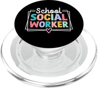 Trabajador Social Escolar Lindo Colorido Regreso a la Escuela PopSockets PopGrip para MagSafe