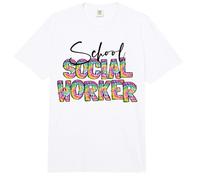 Trabajador Social Escolar Tie Dye Apreciación Trabajo Social Comfort Colors Adult Heavyweight T-Shirt