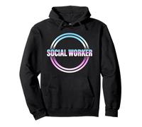 Trabajador Social Estilo Retro Sudadera con Capucha