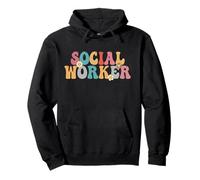 Trabajador social Retro Groovy School Trabajador social Sudadera con Capucha