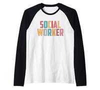 Trabajador social Trabajador social de la escuela vintage Camiseta Manga Raglan