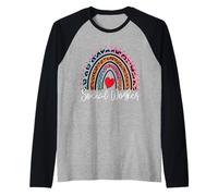 Trabajador social Trabajador social de la escuela vintage Camiseta Manga Raglan