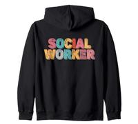 Trabajador social Trabajador social de la escuela vintage Sudadera con Capucha