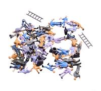 Trabajadores ferroviarios realistas de escala HO 50pcs para paisajismo y creación de escenas de modelos