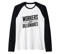 Trabajadores sobre multimillonarios - Defienden la equidad Camiseta Manga Raglan
