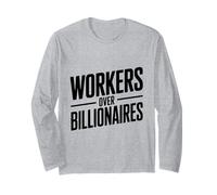 Trabajadores sobre multimillonarios - Defienden la equidad Manga Larga