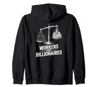 Trabajadores sobre multimillonarios Escala de Igualdad Diseño Gráfico Sudadera con Capucha