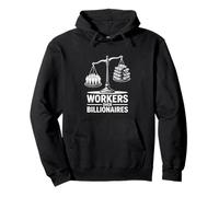 Trabajadores sobre multimillonarios Escala de Igualdad Diseño Gráfico Sudadera con Capucha