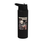 Trabajando desde casa Empleado del año Funny Death EduEly Stainless Steel Insulated Water Bottle