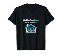 Trabajando Desde casa Zero Commute Programador Humor Camiseta