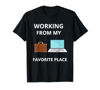 Trabajando Desde mi Lugar Favorito Gráfico de Trabajo Remoto Camiseta