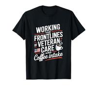 Trabajando en la primera línea del cuidado de veteranos y la enfermera de VA de café Camiseta