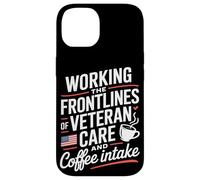 Trabajando en la primera línea del cuidado de veteranos y la enfermera de VA de café Carcasa para iPhone 14