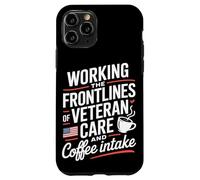 Trabajando en la primera línea del cuidado de veteranos y la enfermera de VA de café Carcasa para iPhone 11 Pro