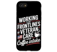 Trabajando en la primera línea del cuidado de veteranos y la enfermera de VA de café Carcasa para iPhone SE (2020) / 7 / 8