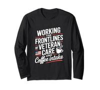 Trabajando en la primera línea del cuidado de veteranos y la enfermera de VA de café Manga Larga