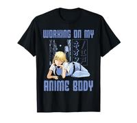Trabajando en mi cuerpo de anime Kawaii Manga Lindo Camiseta