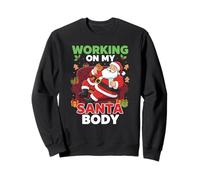 Trabajando en mi Cuerpo de Papá Noel, Humor navideño Divertido Sudadera