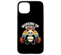 Trabajando en mí Mismo Panda Divertido Gimnasio motivación diseño Carcasa para iPhone 15 Plus
