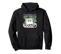 Trabajando En Mis Células Hoja De Cálculo Juego De Palabra Sudadera con Capucha