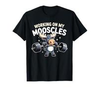Trabajando En Mis Mooscles Moose Humor Fitness Gimnasio Hombres Mujeres Camiseta