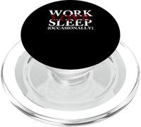 Trabajar Amor Dormir Ocasionalmente | Divertido Elegante PopSockets PopGrip para MagSafe