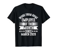 Trabajar Desde casa Empleado del Mes Papá Trabajando Desde casa Camiseta gráfica económica, Hombre, Negro, M