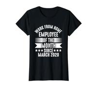 Trabajar Desde casa Empleado del Mes Papá Trabajando Desde casa Camiseta gráfica económica, Mujer, Negro, S