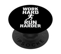 Trabajar Duro Correr Más Duro Motivación PopSockets PopGrip Adhesivo