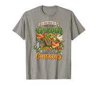 Trabajar en mi jardín Pasar el rato con mis Pollos Granja Floral Camiseta