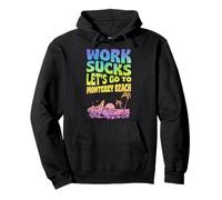 Trabajo Apesta Vamos A Monterey Beach California Floral Surf Sudadera con Capucha