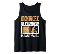 Trabajo de Hierro en Progreso Humor de Forja Camiseta sin Mangas