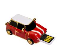 Trabajo Detallado Animado USB Stick | Stick USB Retro Portátil En Forma De Auto Clásico | Función Práctica De Llavero Drive | Stick Retro En Forma De Auto Clásico | 4GB Safe Portátil Clásico D