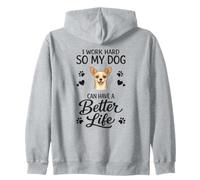 Trabajo Duro para Que Mi Perro Chihuahua Tenga Una Vida Sudadera con Capucha