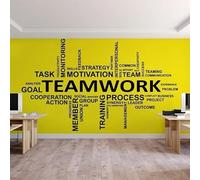 Trabajo en equipo Pegatinas de pared Empresa Cultura corporativa Construcción Espíritu de equipo Inspirar Ideas Oficina Recepción Decoración Vinilo 57x32cm