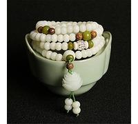 Trabajo Hecho a Mano 108 Cuentas budistas Bodhi Materiales Lisos Naturales joyería Unisex