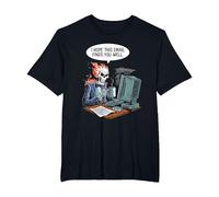 Trabajo informático Espero Que Este Correo electrónico te encuentre Bien Esqueleto Camiseta, Hombre Tallas Grandes, Negro, 3X Alto