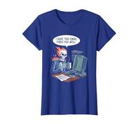 Trabajo informático Espero Que Este Correo electrónico te encuentre Bien Esqueleto Camiseta, Mujer, Azul Real, L