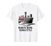 Trabajo Remoto Estilo Osaka, diversión Digital nómada Japonesa vibras Camiseta
