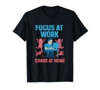 Trabajo Vida Equilibrio Gráfico Focus Caos Home Camiseta