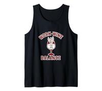 Trabajo Vino Equilibrio Divertido Emprendedor Trabajador de Oficina Camiseta sin Mangas