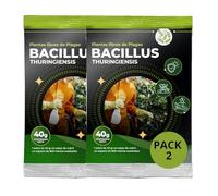 TRABE Pack 2 Bacillus Thuringiensis 40g | Protección 1600 m² contra Orugas Ecológico | Protege Todo Tipo de Cultivos y Plantas de Plagas | Respeta Animales, Medio Ambiente y Personas