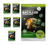 TRABE Pack 6 Bacillus Thuringiensis 40g | Protección 4800 m² contra Orugas Ecológico | Protege Todo Tipo de Cultivos y Plantas de Plagas | Respeta Animales, Medio Ambiente y Personas