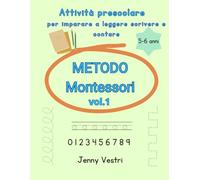 tracciare scrivere contare Metodo Montessori: attività prescolare per bambini di 5-6 anni