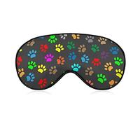 Trace Doodle Paw of Cat Prints Sleep Eye Mask Blindfold Correas de cabeza ajustables Eye Cover para mujeres, hombres, niñas y niños