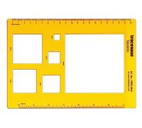 Traceease Trace Simple Trace Estable, Plantilla De Dibujo Cuadrado Geométrico Académico, Herramientas De Diagrama Geométrico Para Escuelas Y Universidades, Regla De Plástico, 21,5 Cm X 15,2 Cm